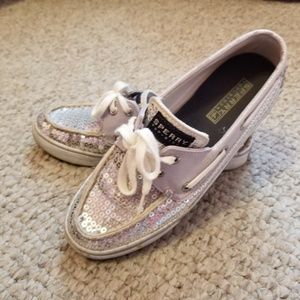 Silver sequin Sperry's